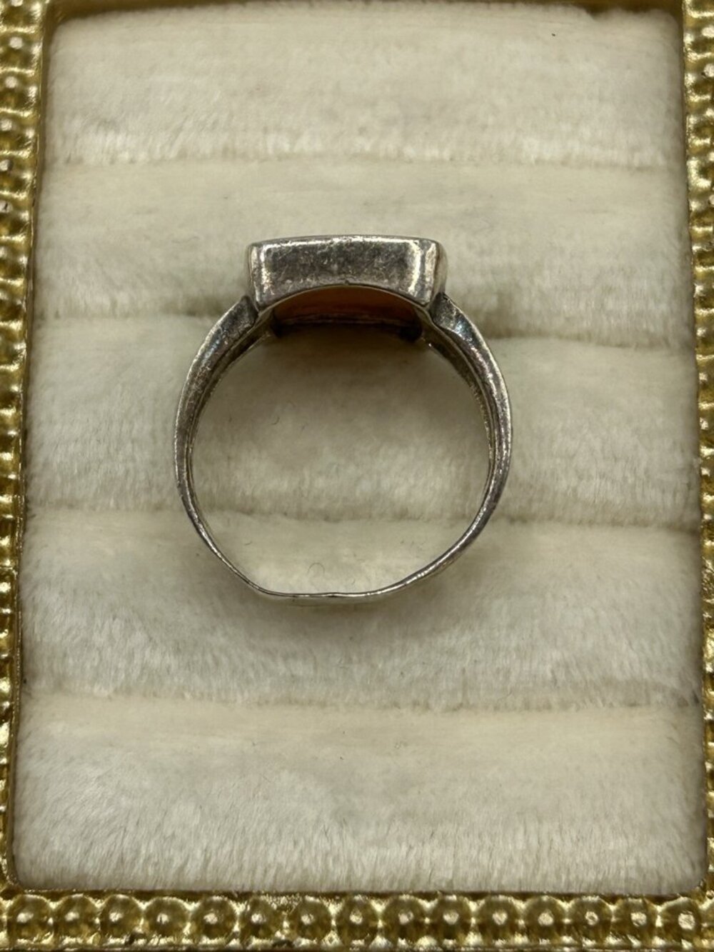 Sterling Silver Size 7 Ring Pink Square Shell Inlay Statement Artisan Boho 925 - Picture 11 of 14
